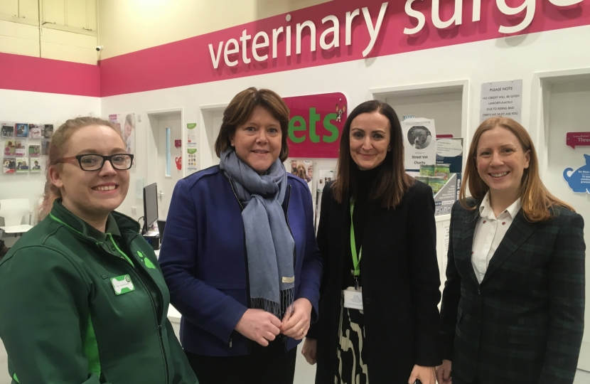 Maria Miller MP visits Basingstoke Pets at Home store | Maria Miller